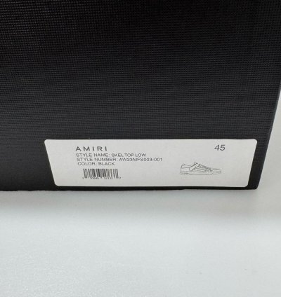 Amiri Shimmer Skel Leather Glitter Sneakers Black White Men