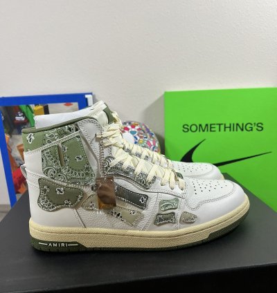 Amiri Skel High Bandana Paisley Green