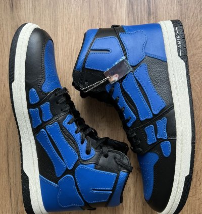Amiri Skel High Sneaker Black Blue Size 43