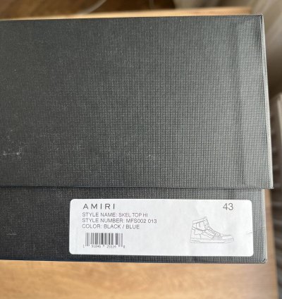 Amiri Skel High Sneaker Black Blue Size 43