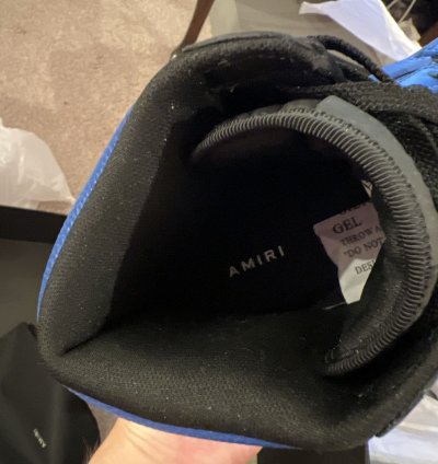 Amiri Skel High Sneaker Black Blue Size 43