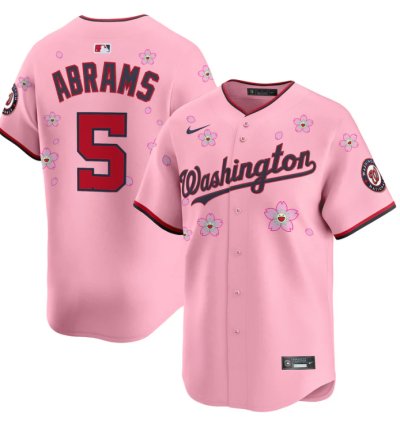 Cj Abrams Jersey 5 Washington Nationals Cherry Blossom Vapor Premier Limited Stitched