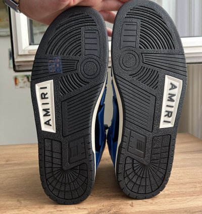Amiri Skel High Sneaker Black Blue Size 43