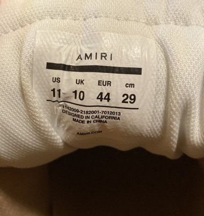Amiri Skel High Tan White Eu 44 Us 11 Skeleton Hightop