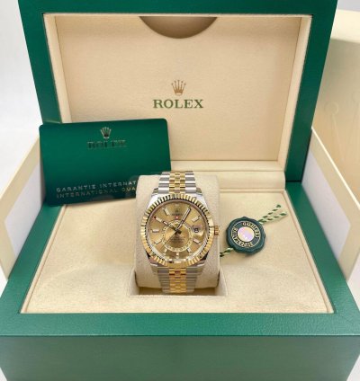 Rolex Sky-dweller 326933 Two Tone Champagne Dial Jubilee Bracelet Unworn 2023