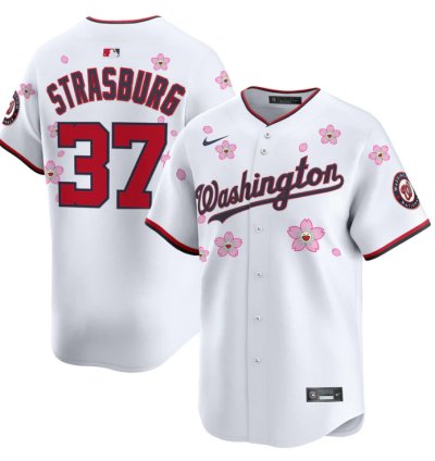 Stephen Strasburg Jersey 37 Washington Nationals Cherry Blossom Vapor Premier Limited Stitched White