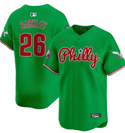 Saquon Barkley Jersey 26 Phillies And Eagles Vapor Premier Limited Stitched Green