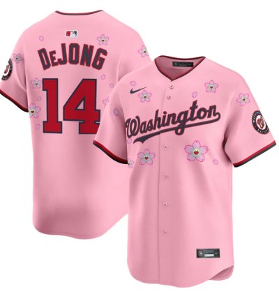 Paul Dejong Jersey 14 Washington Nationals Cherry Blossom Vapor Premier Limited Stitched