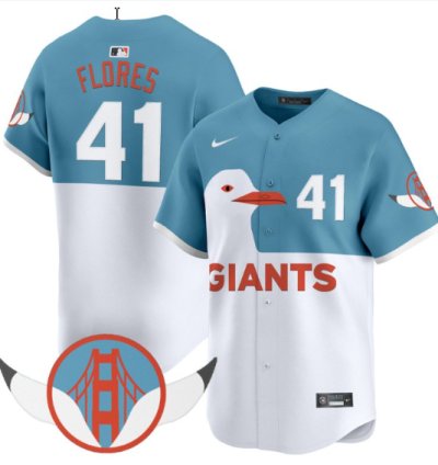 Wilmer Flores Jersey 41 San Francisco Giants Seagull 2025 Vapor Premier Limited Stitched