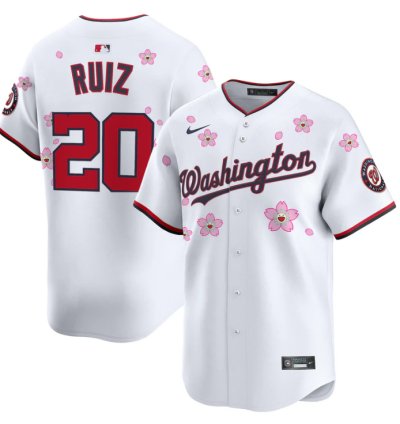 Keibert Ruiz Jersey 20 Washington Nationals Cherry Blossom Vapor Premier Limited Stitched White