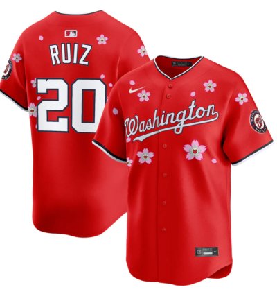 Keibert Ruiz Jersey 20 Washington Nationals Cherry Blossom Vapor Premier Limited Stitched Red