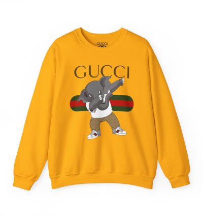 Gucci Elephant Gold Sweatshirt - Size Usa