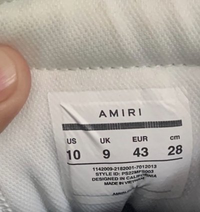 Amiri Skel Low Top Bone
