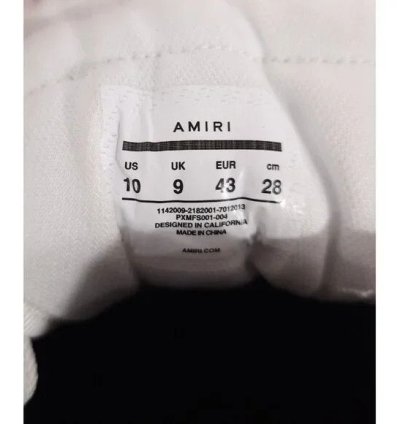 Amiri Skel Skeleton High-top Leather Sneakers 43 Us 10 New
