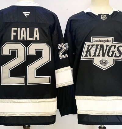 Mens Kevin Fiala Jersey 22 Los Angeles Kings Black All Stitched