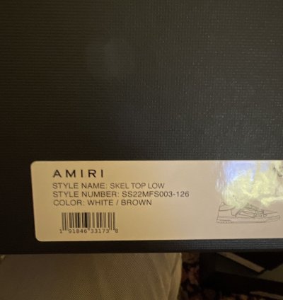 Amiri Skel Sneaker White Brown
