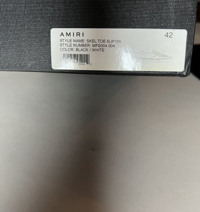 Amiri Skel Toe Slip On Sneakers