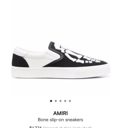 Amiri Skel Toe Slip On Sneakers