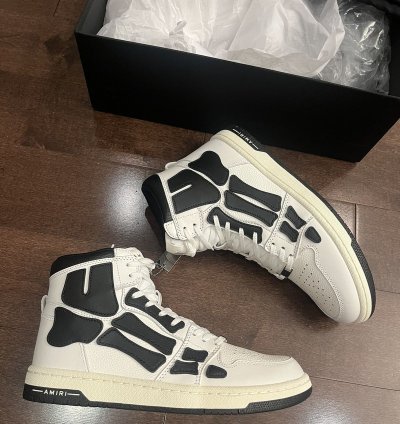 Amiri Skel Top Black White Sneakers