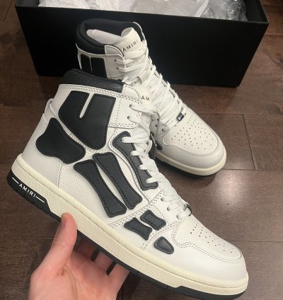 Amiri Skel Top Black White Sneakers