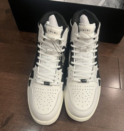 Amiri Skel Top Black White Sneakers