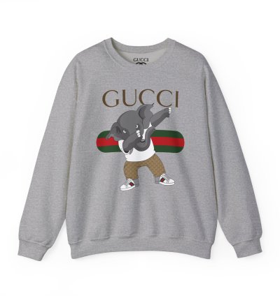 Gucci Elephant Grey Sweatshirt - Size Usa