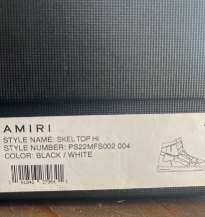Amiri Skel Top Hi - Black And White