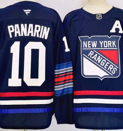 Mens Artemi Panarin Jersey 10 New York Rangers Navy Alternate Stitched