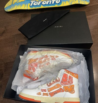 Amiri Skel Top Hi Bandana Sneakers