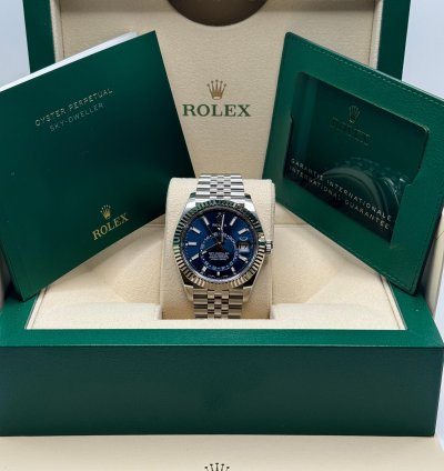 Rolex Sky-dweller 326934 Jubilee Bracelet Blue Dial Mint 2021