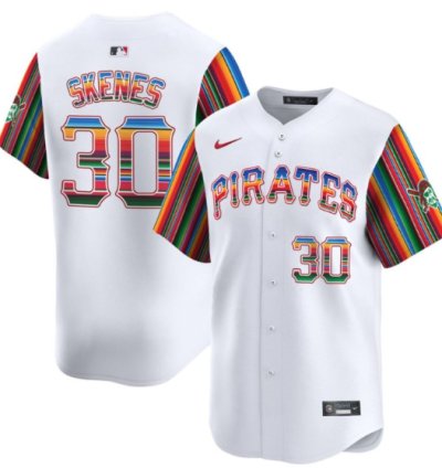 Paul Skenes Jersey 30 Pittsburgh Pirates Mexico White Premier Limited All Stitched