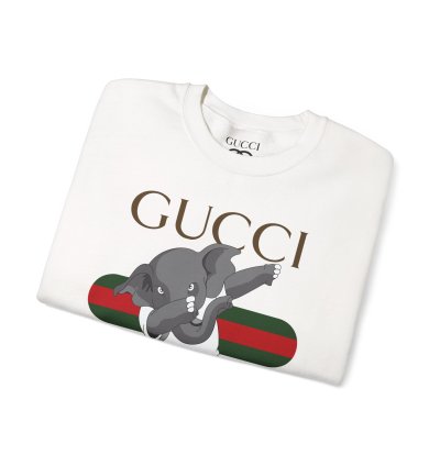 Gucci Elephant White Sweatshirt - Size Usa