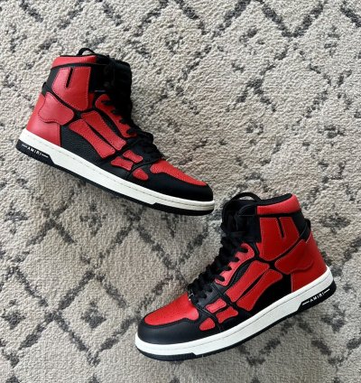 Amiri Skel Top Hi Black Red