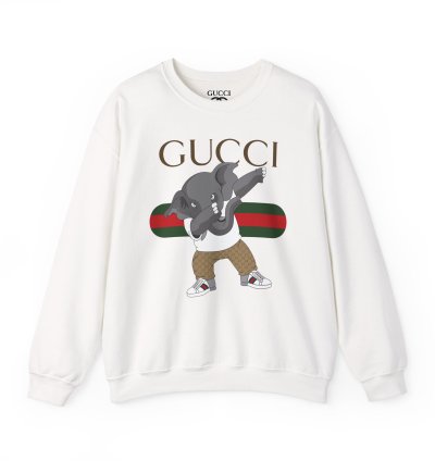 Gucci Elephant White Sweatshirt - Size Usa