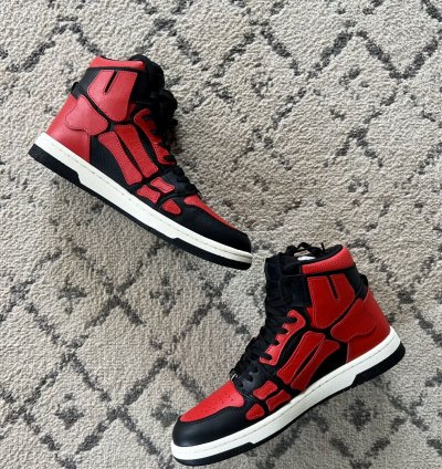 Amiri Skel Top Hi Black Red