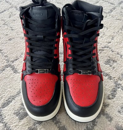 Amiri Skel Top Hi Black Red