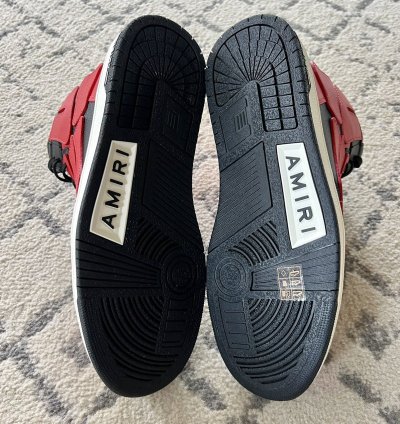 Amiri Skel Top Hi Black Red