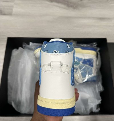 Amiri Skel Top Hi Blue Bandana Sneakers