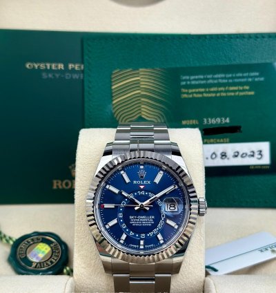 Rolex Sky-dweller 326934 Sky-dweller Stainless Steel Blue Dial Oyster Bracelet 42mm