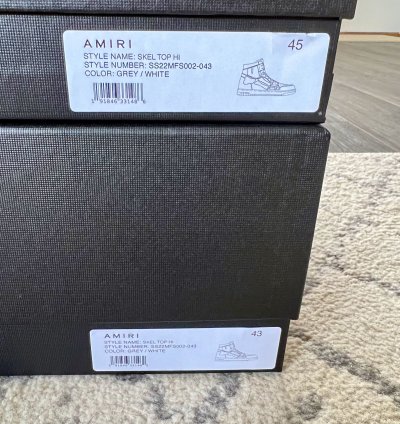 Amiri Skel Top Hi Grey