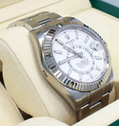 Rolex Sky-dweller 326934 Steel White Dial Oyster Perpetual Box Papers New