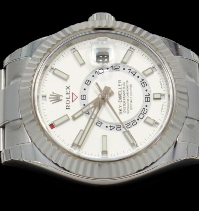 Rolex Sky-dweller 326934 Steel White Dial Oyster Perpetual Box Papers New