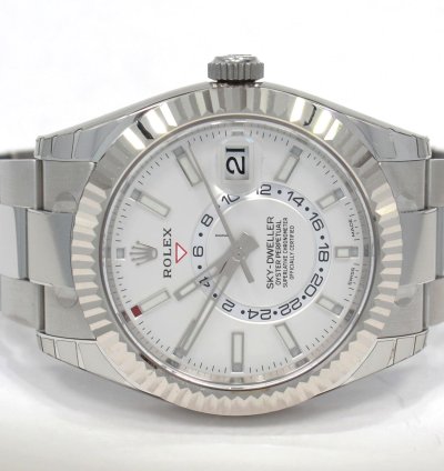 Rolex Sky-dweller 326934 Steel White Dial Oyster Perpetual Box Papers New