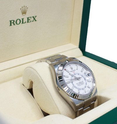 Rolex Sky-dweller 326934 Steel White Dial Oyster Perpetual Box Papers New