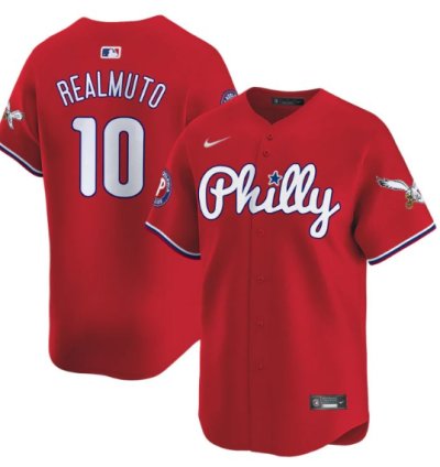 Jtrealmuto Jersey 10 Phillies And Eagles Vapor Premier Limited Stitched Red