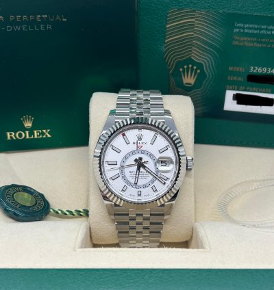 Rolex Sky-dweller 326934 White Jubilee New Unworn 2022 Box And Papers