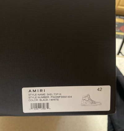 Amiri Skel Top Hi Size 42