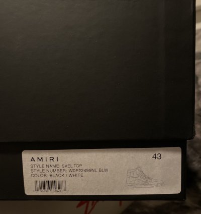 Amiri Skel Top Hi Sneaker Never Worn With Box Size 10