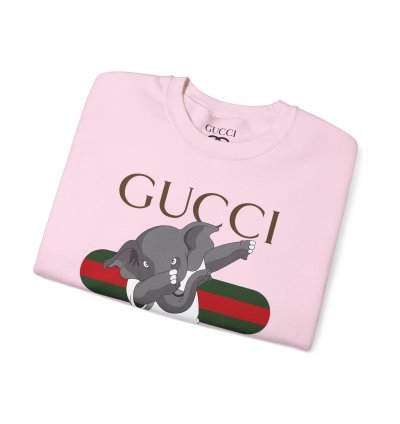 Gucci Elephant Light Pink Sweatshirt - Size Usa