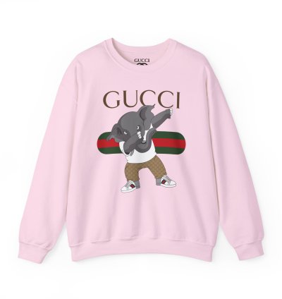 Gucci Elephant Light Pink Sweatshirt - Size Usa